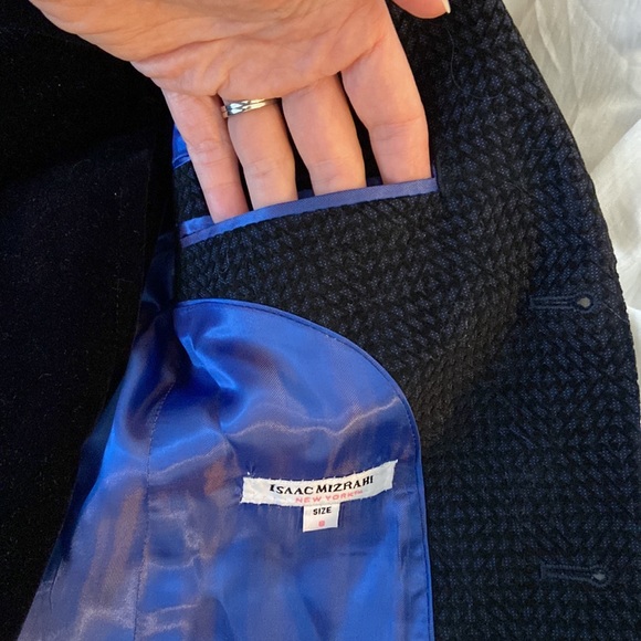 Isaac Mizrahi kids 8 YR three piece suit! Velvet pants, vest, tweed jacket. Navy - Picture 10 of 17